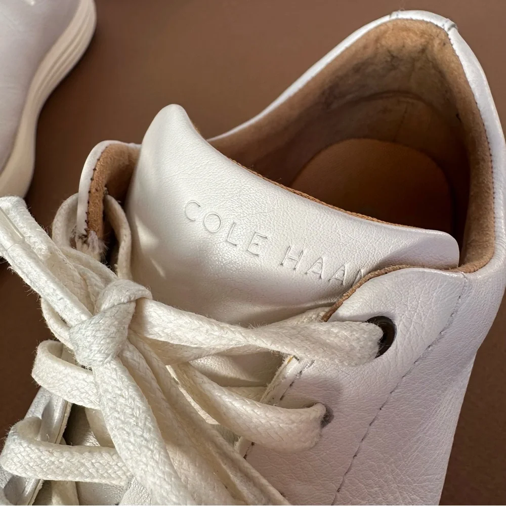 Cole Haan Men’s Grand Crosscourt II White Leather Sneakers C26515 - Size 10M - Picture 3 of 10